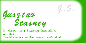 gusztav stasney business card